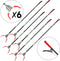 Synx Tools Afvalgrijper 6stuks - met lange steel - 110cm - afvalgrijper voor zwerfvuil - afval grijper
