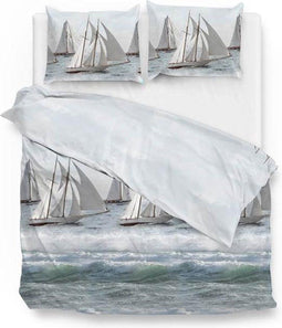 Zo! Home Ridge Dekbedovertrek - Lits-jumeaux - 240x200/220 cm - Blue