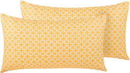 Beliani ASTAKOS - Tuinkussen set van 2 - Geel - Kunststof