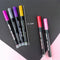Nieuwe set 12-DELIG Dubbele Lijn Pen Metallic Kleur Magic Overzicht Marker Pen Glitter Voor Tekening Schilderen Doodling Kunst School Supplies