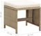 vidaXL - Tuinkrukken - 2 - st - met - kussens - poly - rattan - beige