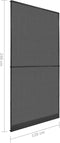 vidaXL - Hordeur - met - scharnieren - 120x240 - cm - antraciet