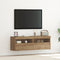 vidaXL - TV - Wandkasten - met - LED-verlichting - 2 - stuks - Artisan - Eiken - 60x30x40 - cm