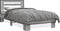 vidaXL - Bedframe - bewerkt - hout - en - metaal - grijs - sonoma - eiken - 75x190 - cm