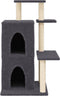vidaXL - Kattenmeubel - met - sisal - krabpalen - 97 - cm - donkergrijs