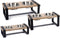 Designed by Lotte Karinto - Dinerset Hond - Hout/metaal - incl. 2 RVS bakjes - 56x28x18 cm