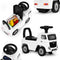 Loopauto - vrachtwagen - opbergruimte - 19,5 x 49 x 20 cm - wit