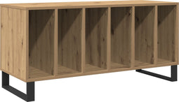 vidaXL - Recordkast - Artisan - Eiken - 100x38x48 - cm - Bewerkt - Hout