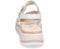 Gabor Dames Sandalen - Platte sandalen - Modische sandaal op meegekleurde zool - Wit
