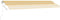vidaXL - Luifel - vrijstaand - automatisch - 600x350 - cm - geel - en - wit