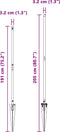 vidaXL - Hekpalen - met - Spike - - - 13 - stuks - Ø32 - mm, - 160 - cm, - Gegalvaniseerd - Staal