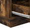 vidaXL - Nachtkastje - met - LED - Rook - eiken - 39x34,5x65 - cm - Geperst - Hout
