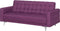 ABERDEEN - Slaapbank 3-zits - Paars - Polyester