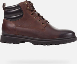 GEOX U ANDALO - Veterboots - Gevet leer - DK Coffee - Maat 41