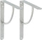 AMIG Plankdrager/planksteun van metaal - gelakt zilvergrijs - H200 x B150 mm - boekenplank steunen - tot 105 kg