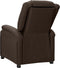 vidaXL Fauteuil verstelbaar stof donkerbruin