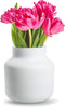 Jodeco Bloemenvaas Gigi - mat wit - eco glas - 19 x 20 cm - melkbus vaas
