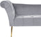 NANTILLY - Chaise longue - Lichtgrijs - Symmetrisch - Fluweel