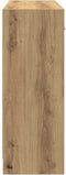 vidaXL - Dressoir - 91x28x75 - cm - bewerkt - hout - artisanaal - eikenkleur