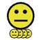 Smit Visual - Magneet smiley 25mm emotie neutraal geel 5 stuks