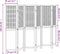 vidaXL - Kamerscherm - met - 6 - panelen - massief - paulowniahout - wit