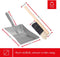 Stoffer en blik met ophangoog, vuilblik en veger, stofblik met metalen handveger, metalen stofpan 22 x 40 cm, houten veger, zachte haren 4 cm, vloerreiniging, werkplaatsgereedschap, schoonmaakaccessoire, 432 g