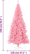 vidaXL - Kunstkerstboom - met - standaard - 240 - cm - PVC - roze