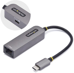 Startech.com USB-C naar Ethernet Adapter - 100W PD Pass-Through - 1x Ethernet 1Gbps