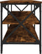 vidaXL - Tv-meubel - 140x40x50 - cm - bewerkt - hout - gerookt - eikenkleurig