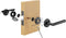 Nevana - Deurklink - Complete set - RVS - Mat zwart (1 paar)
