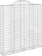 vidaXL - Schanskorven - 6 - st - gewelfd - 200x30x200/220 - cm - ijzer