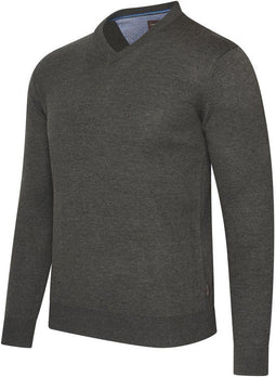 Cappuccino Italia Salerno Pullover - Heren Trui - 50% Katoen 50% Acryl - Antraciet Grijs - Maat XXL
