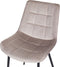 Set van 2 eetkamerstoelen MELROSE Fluweel Taupe
