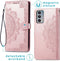 iMoshion Hoesje Geschikt voor Motorola Edge 20 Hoesje Met Pasjeshouder - iMoshion Mandala Bookcase - Rosé Goud