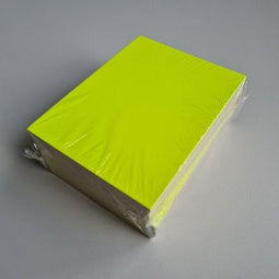 Klika - Prijskaart blanco fluor geel 12x16cm 100 - 7 stuks