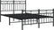 vidaXL - Bedframe - met - hoofd- - en - voeteneinde - metaal - zwart - 120x200 - cm