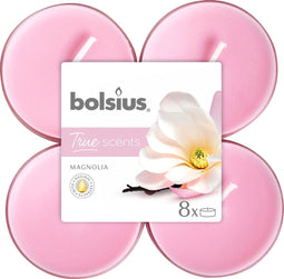 Bolsius Maxi Waxinelichtjes True Scents Magnolia 8 Stuks