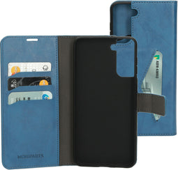 Mobiparts Galaxy S21 Plus - Classic Wallet Case - Ruimte voor pasjes - Blauw
