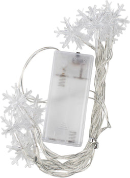 Nuvance LED Sneeuwvlokken - Kerstverlichting - 10 sterren - 1,5 m - Spatwaterdicht (1 stuk)