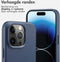 Accezz iPhone 14 Pro - MagSafe Leather Backcover - Echt leer - Donkerblauw