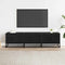 vidaXL - Tv-meubel - 150x35x41 - cm - bewerkt - hout - en - metaal - zwart