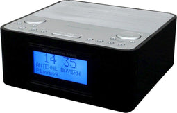 Soundmaster UR170SW - DAB+ en FM wekker radio - Dual alarm dimbaar display - Zwart