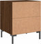 vidaXL - Nachtkastje - 40x35x47,5 - cm - bewerkt - hout - bruin - eikenkleur