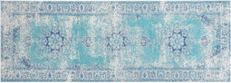 ALMUS - Laagpolig vloerkleed - Blauw - 60 x 180 cm - Katoen
