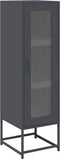vidaXL - Hoge - kast - 36x39x123 - cm - koudgewalst - staal - antracietkleurig