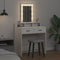 vidaXL - Kaptafel - met - LED-verlichting - - - Wit, - 79x41x140 - cm