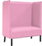 vidaXL - Hoge - Rug - Sofa - Roze - 109x56x121 - cm - Stof