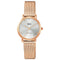 Q&Q C35A-007PY - Horloge - Polshorloge - Analoog - Vrouwen - Dames - Milanese/Mesh stalen band - Rond - Metaal - Stippen - Rosékleurig