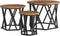 vidaXL - Nesting - Tafelset - 3 - stuks - Oud - Hout - Gelamineerd - Hout
