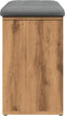 vidaXL - Schoenenbank - 82x32x50 - cm - bewerkt - hout - artisanaal - eikenkleur